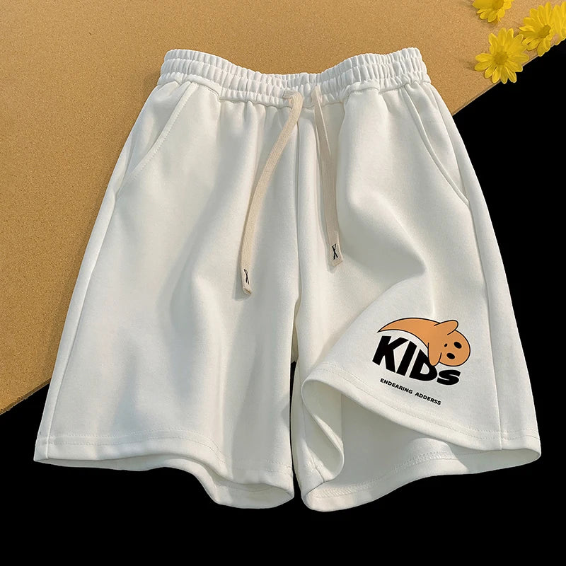Pantaloncini casual cartoon con fascia elastica e lacci da uomo - Pantaloncini uomo ATREND