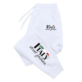 Pantaloni sportivi casual con fascia elastica con lacci e lettere unisex - Pantaloni sportivi unisex ATREND