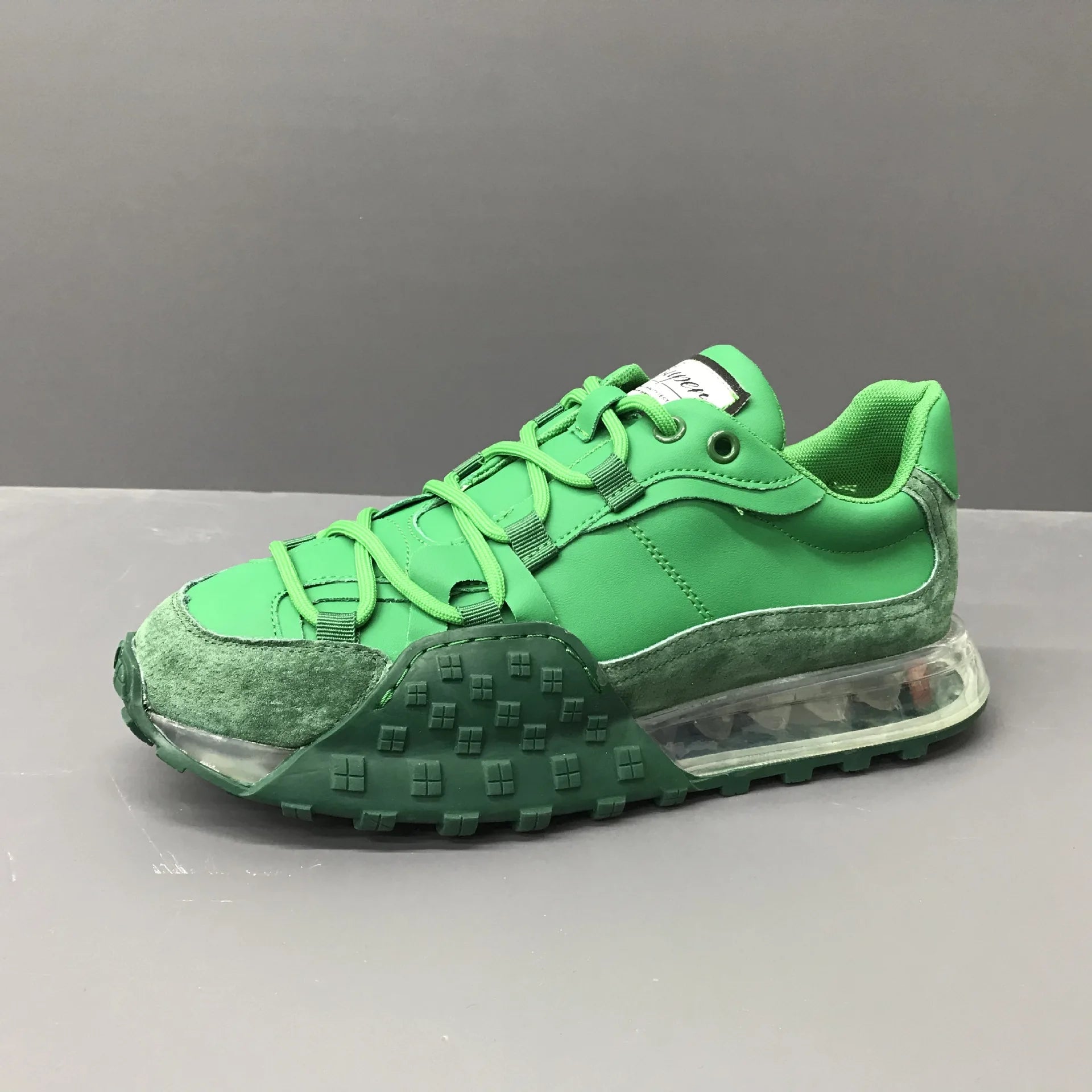 Sneakers chunky casual in pelle solida mesh traspirante unisex