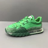 Sneakers chunky casual in pelle solida mesh traspirante unisex