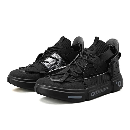 Sneakers casual in pelle sintetica con lacci unisex