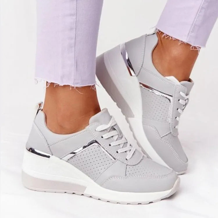 Sneakers casual con para alta dietro e lacci da donna - Sneakers donna ATREND