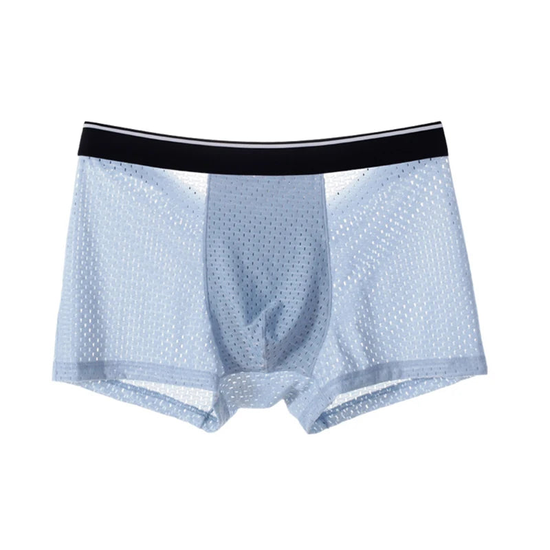 Men's 5 Piece Breathable Elastic Band Casual Boxer Shorts