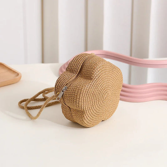 Borsa a tracolla in cotone a forma di fiore da donna - Borsa a tracolla ATREND