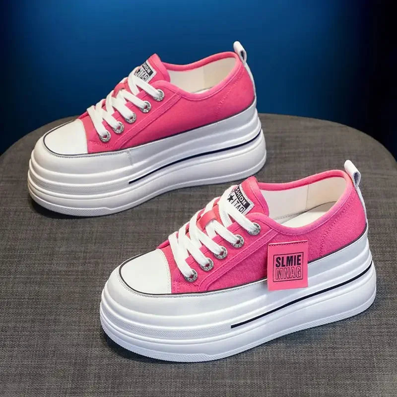 Sneakers casual canvas con lacci da donna - Sneakers donna ATREND
