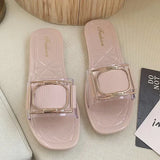 Ciabatte con fascia trasparente da donna - Ciabatte donna ATREND