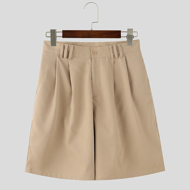 Pantaloncini casual a gamba larga da uomo - Pantaloncini uomo ATREND