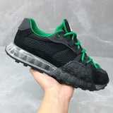 Sneakers chunky casual in pelle solida mesh traspirante unisex