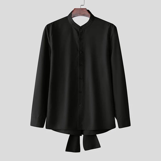 Camicia scavata con fiocco da uomo - Camicia uomo ATREND