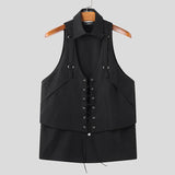 Gilet geometrico con lacci da uomo - Gilet uomo ATREND