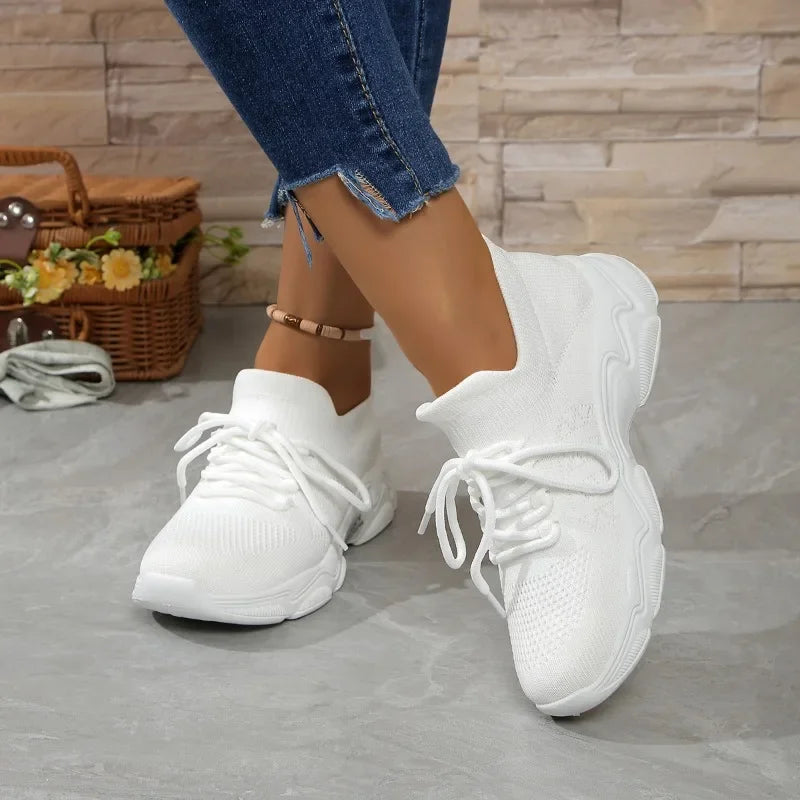 Sneakers casual in cotone outdoor con lacci da donna - Sneakers donna ATREND