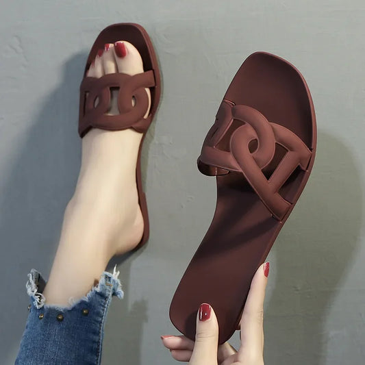 Ciabatte con fascia geometrica da donna - Ciabatte donna ATREND
