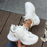 Sneakers casual bicolor mesh con lacci da donna - Sneakers donna ATREND