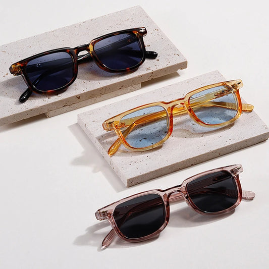 Occhiali da sole casual bicolor con lenti chiare o scure unisex - Occhiali da sole unisex ATREND