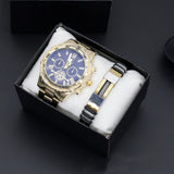 Casual Gift Idea Set with Men's Watch and Bracelet