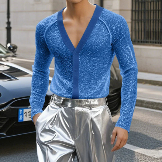 Camicia casual trasparente da uomo - Pantaloni uomo ATREND