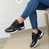 Sneakers casual antiscivolo con bordo a contrasto e lacci da donna - Sneakers donna ATREND