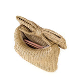 Borsa a mano in cotone con fiocco frontale da donna - Borsa a mano ATREND