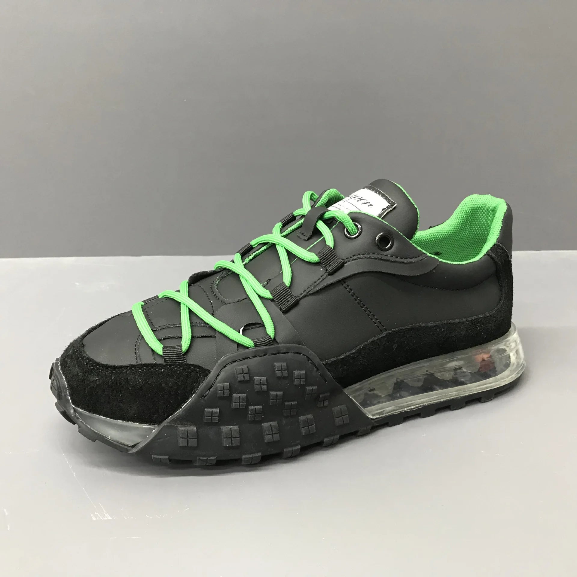 Sneakers chunky casual in pelle solida mesh traspirante unisex