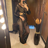 Copri costume in rete lavorato a mano trasparente da donna - copri costume ATREND