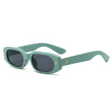 Occhiali da sole rettangolari bicolor con lenti trasparenti colorate unisex - Occhiali da sole unisex ATREND