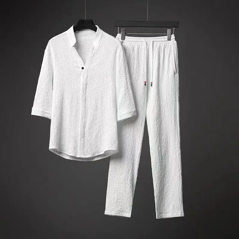 Set coordinato casual t-shirt e pantaloni da uomo - Set coordinato uomo ATREND