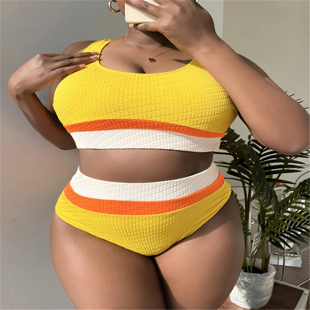 Bikini due pezzi reggiseno e mutande con bordo a contrasto da donna - Costumi ATREND