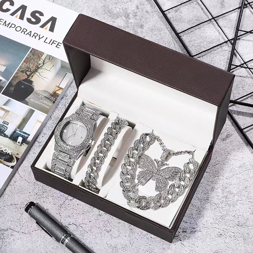Set idea regalo con orologio braccialetto e collane da donna - Idea regalo donna ATREND