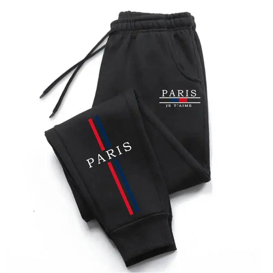 Pantaloni sportivi con fascia elastica con lacci e stampa a lettere unisex - Pantaloni sportivi unisex ATREND