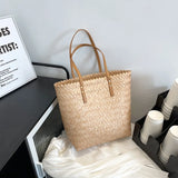 Borsa a spalla casual in paglia da donna - Borsa a spalla ATREND