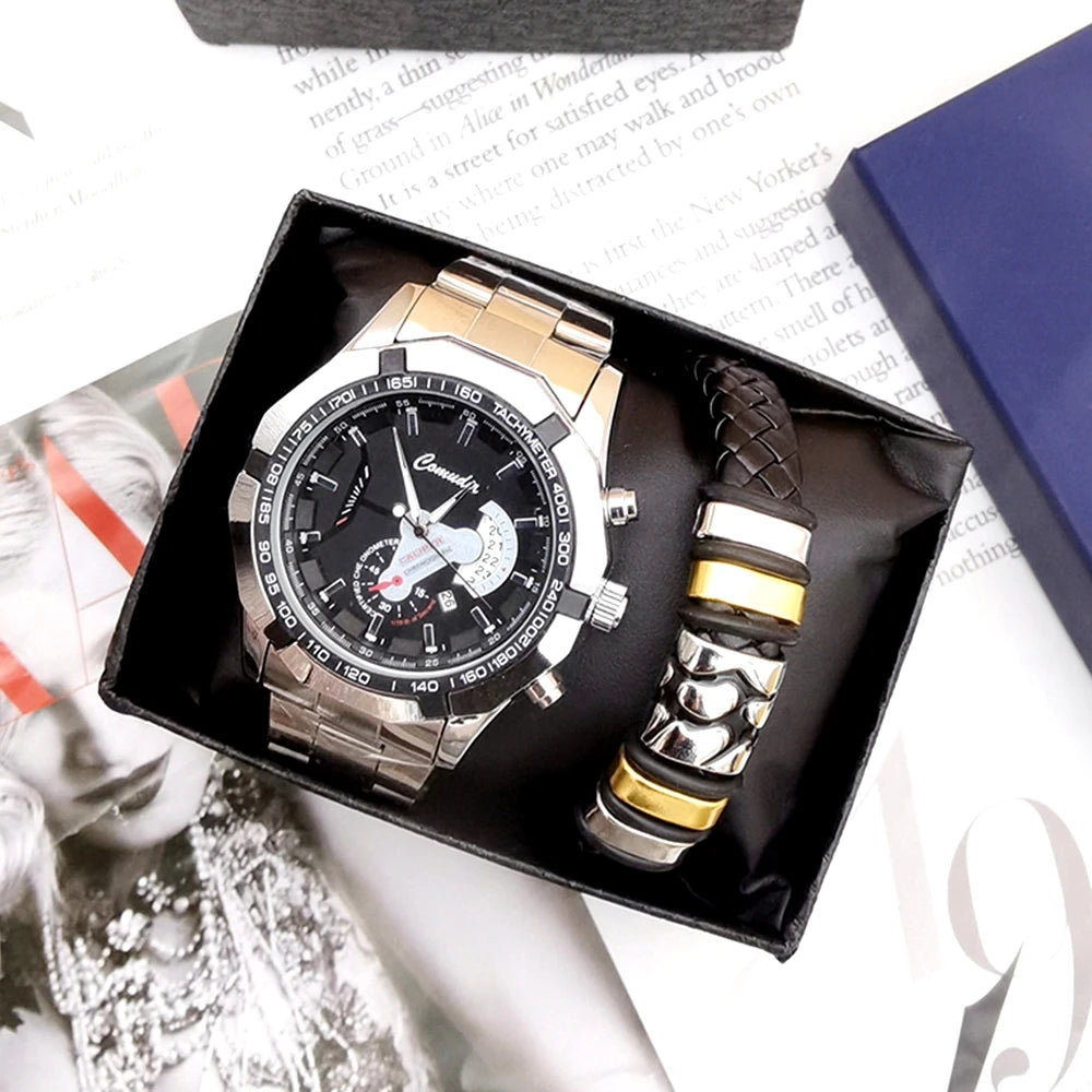 Set idea regalo con orologio e braccialetto da uomo - Idea regalo donna ATREND