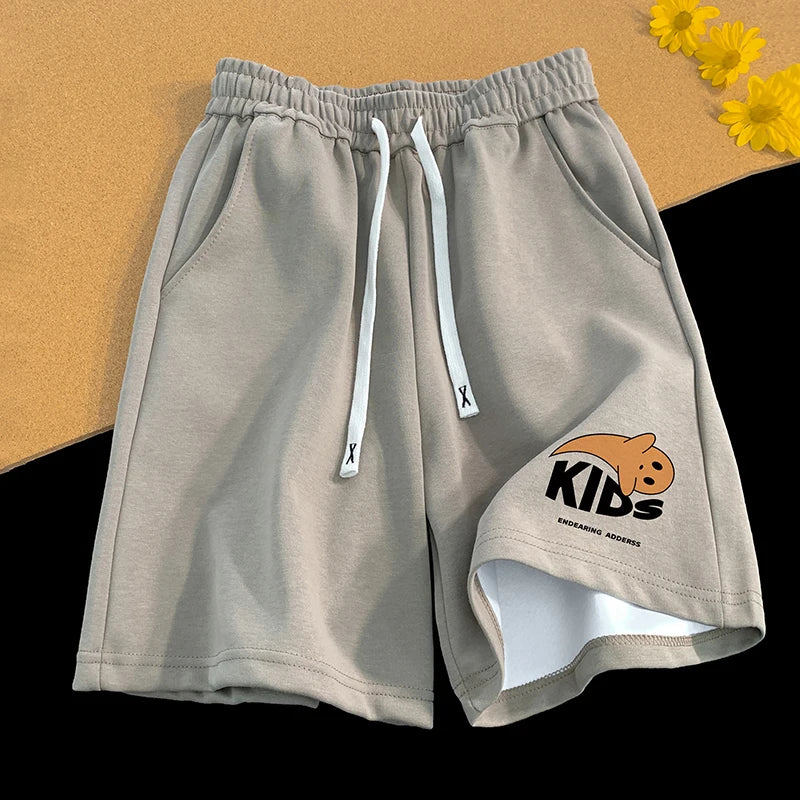 Pantaloncini casual cartoon con fascia elastica e lacci da uomo - Pantaloncini uomo ATREND