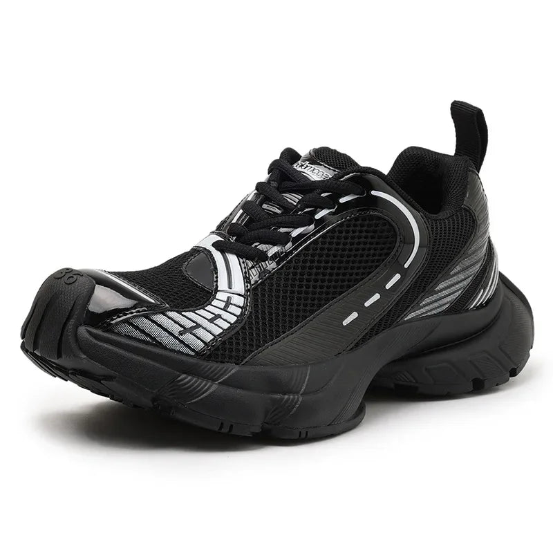 Sneakers casual in pelle sintetica mesh traspirante con lacci unisex