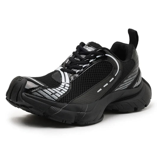 Sneakers casual in pelle sintetica mesh traspirante con lacci unisex