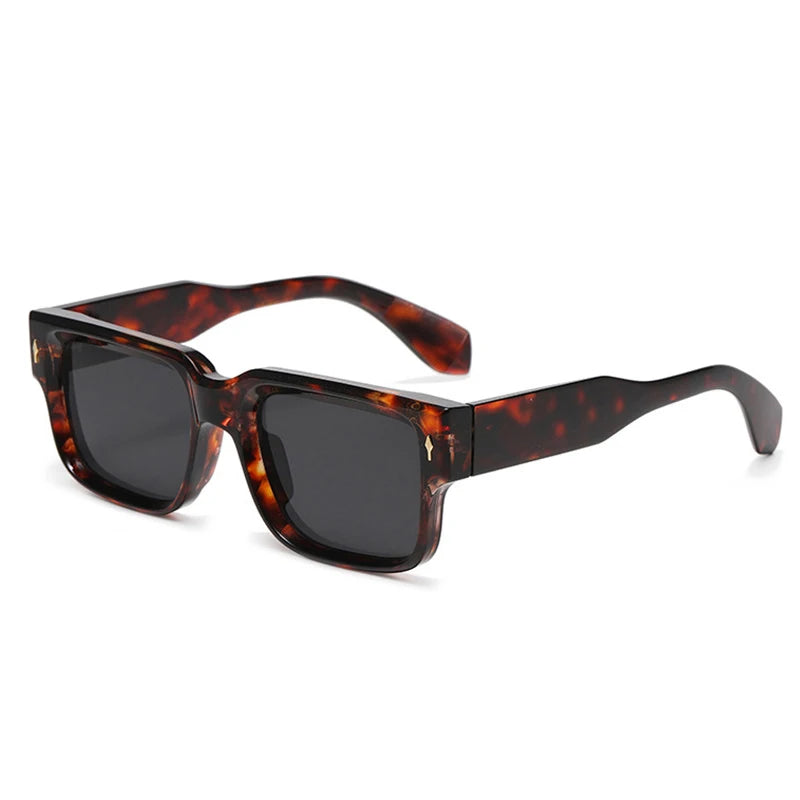 Occhiali da sole quadrati bicolor con lenti chiare o scure unisex - Occhiali da sole unisex ATREND