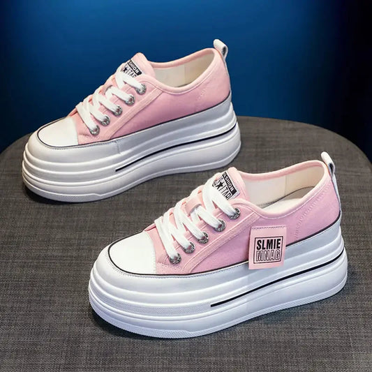 Sneakers casual canvas con lacci da donna - Sneakers donna ATREND