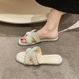 Ciabatte oudoor con fascia in perle da donna - Ciabatte donna ATREND