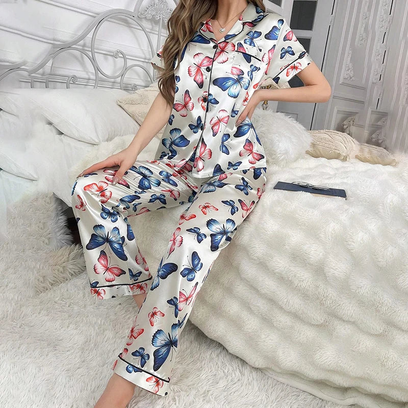 Pigiama casual camicia e pantaloni da donna - Pigiama donna ATREND