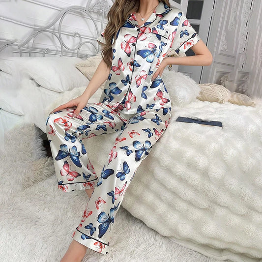 Pigiama casual camicia e pantaloni da donna - Pigiama donna ATREND