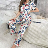 Pigiama casual camicia e pantaloni da donna - Pigiama donna ATREND