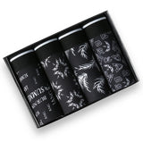 Boxer casual 4 pezzi confortevoli con stampa grafica da uomo - Boxer uomo ATREND