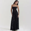 Abito lungo floreale in pizzo da donna - Abbigliamento Abiti ATREND