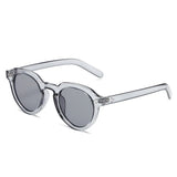 Occhiali da sole rotondi bicolor con lenti trasparenti e colorate unisex - Occhiali da sole unisex ATREND