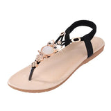 Sandali infradito casual con pietre e cinturino elastico da donna - Sandali donna ATREND