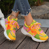 Sneakers casual bicolor mesh con lacci da donna - Sneakers donna ATREND