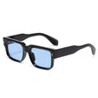 Occhiali da sole quadrati bicolor con lenti chiare o scure unisex - Occhiali da sole unisex ATREND