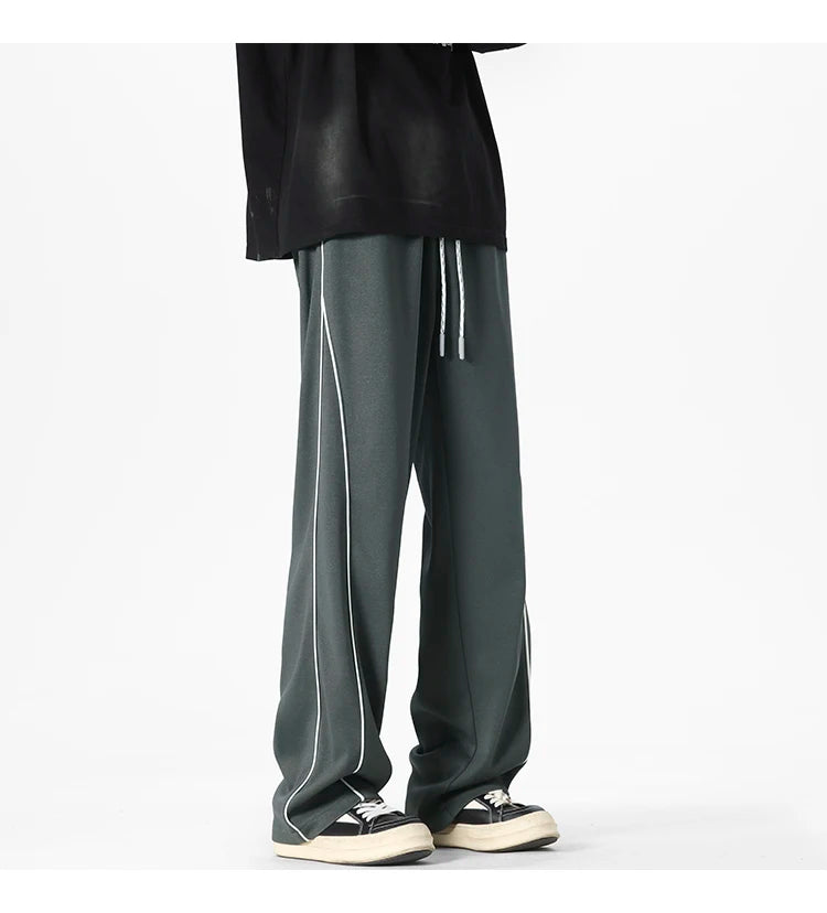 Pantaloni casual con bordo a contrasto da uomo - Pantaloni uomo ATREND