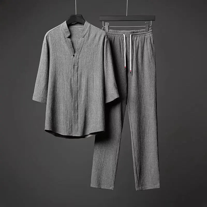 Set coordinato casual t-shirt e pantaloni da uomo - Set coordinato uomo ATREND