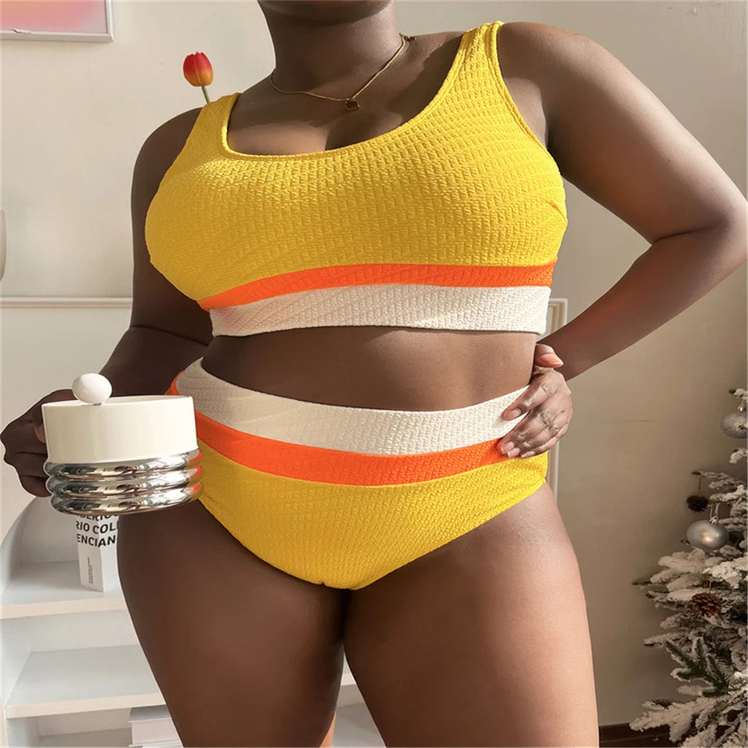 Bikini due pezzi reggiseno e mutande con bordo a contrasto da donna - Costumi ATREND