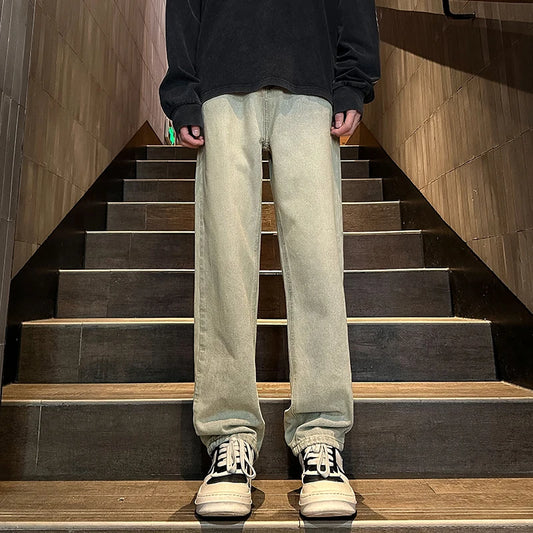Jeans casual con cerniera sul fondo da uomo - Jeans uomo ATREND